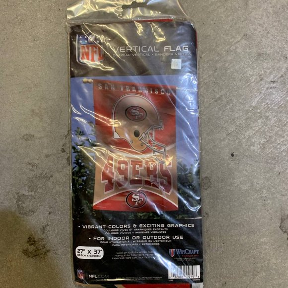 San Francisco 49ers NFL Flag Only 27x37 Wincraft Vertical Flag Banner - Picture 2 of 4